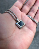 خرید گردنبند اونیکس مستطیلی