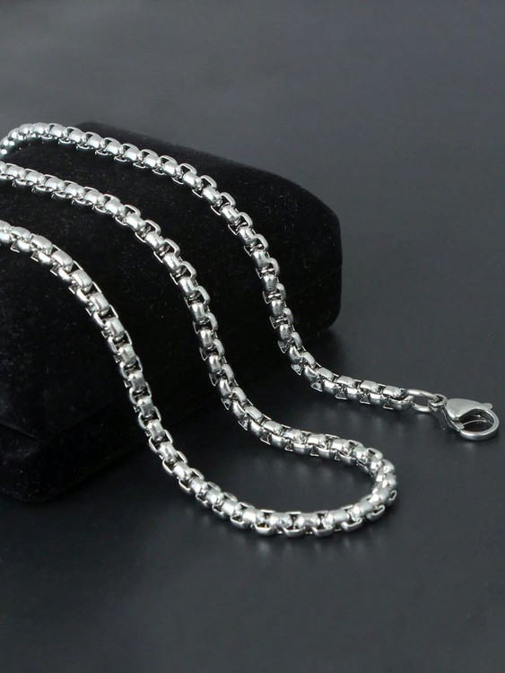خرید زنجیر ویتالی وارداتی 60 سانتی نقره ای