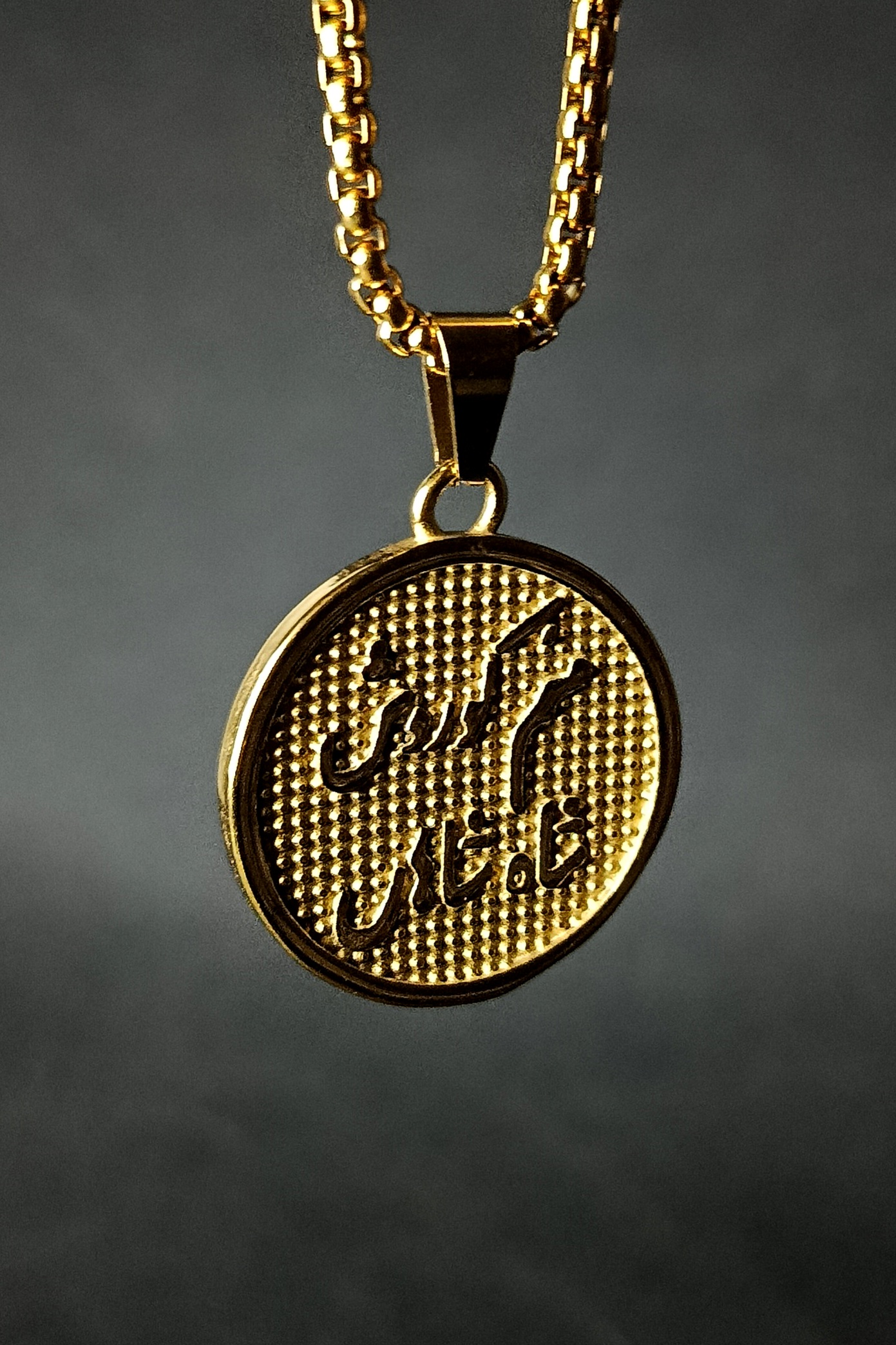 گردنبند کوروش بزرگ طلایی - پشت پلاک