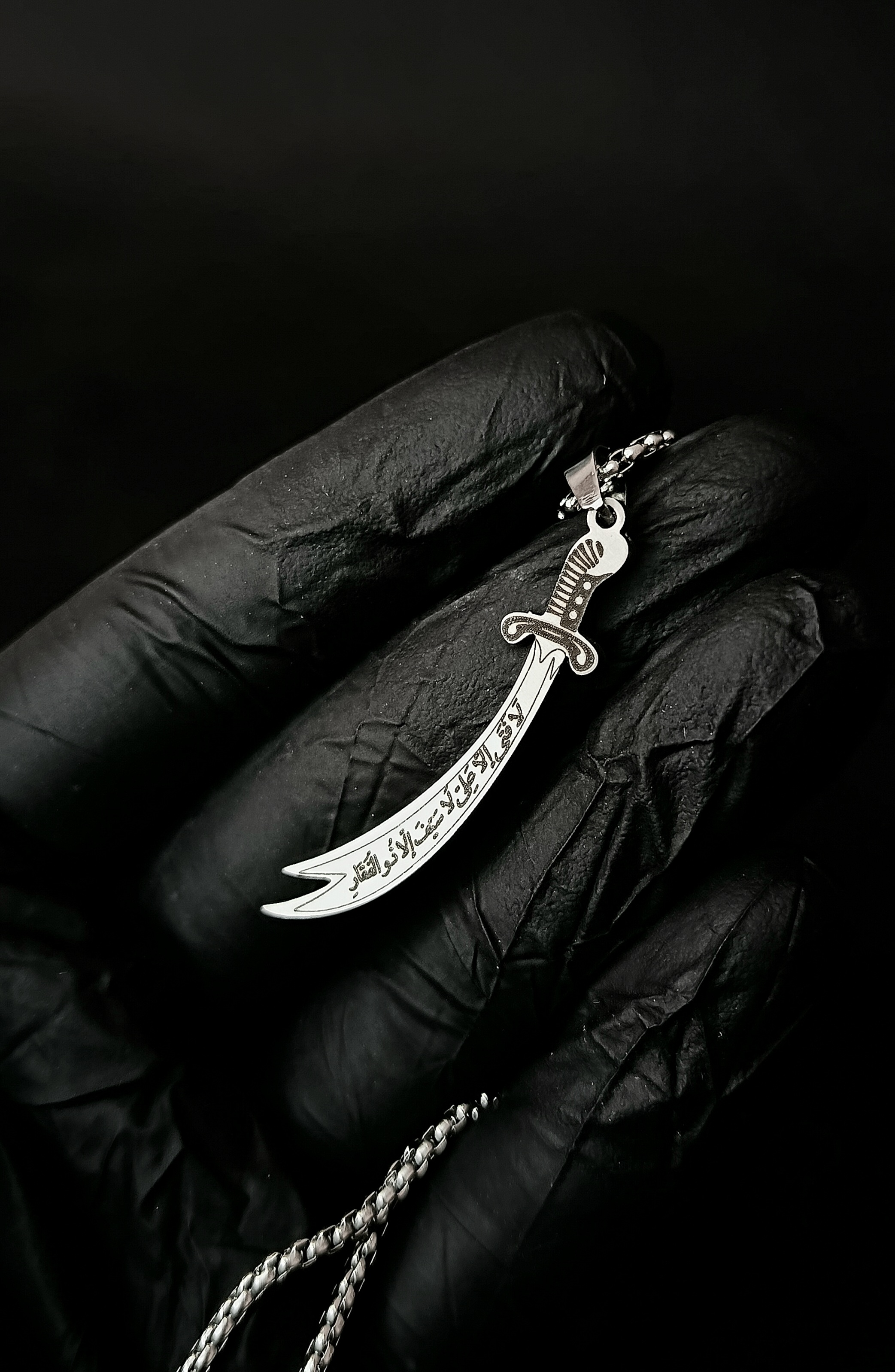 گردنبند استیل شمشیر ذوالفقار