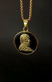 گردنبند کوروش بزرگ مشکی طلایی