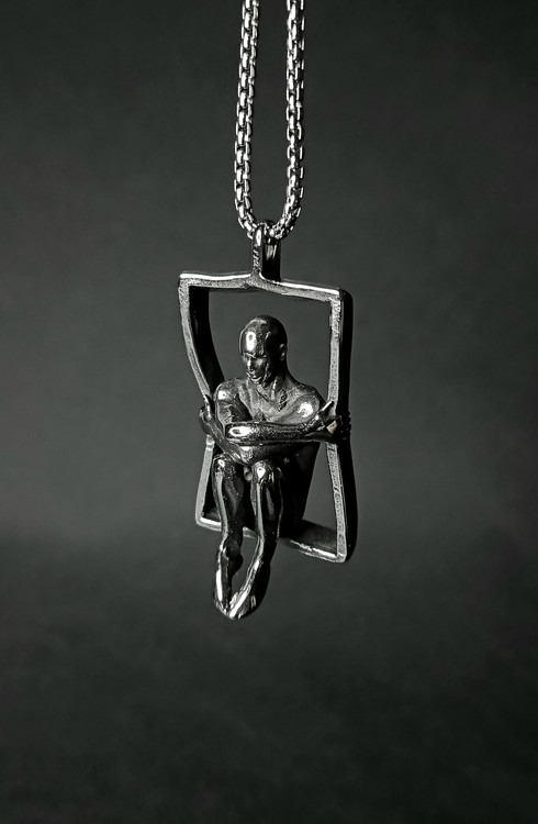 خرید پلاک و گردنبند تنهایی - سه بعدی