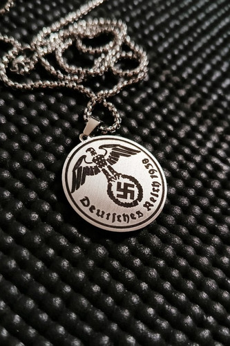 پلاک و گردنبند مدال رایش سوم آلمان نازی | مدل حکاکی لیزری