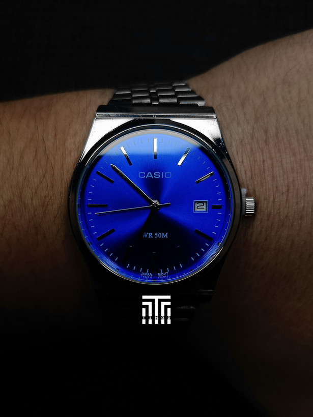 ساعت مچی کاسیو گادفادر صفحه آبی پارسی | Casio WR50M