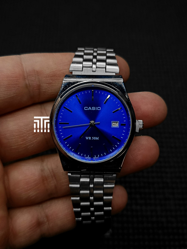 ساعت مچی کاسیو گادفادر صفحه آبی پارسی | Casio WR50M
